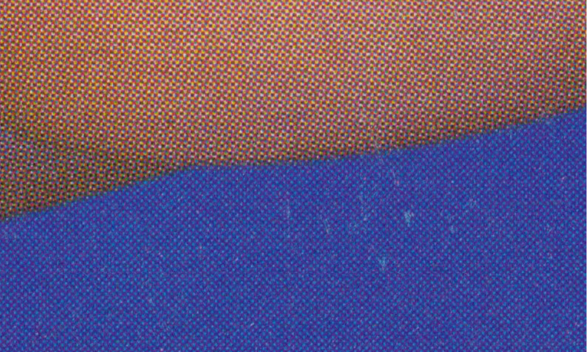 Abstrakt scan, beige og blå