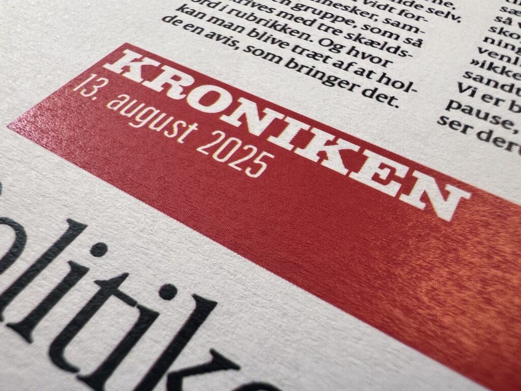 Foto af politiken print 13. august 2025
