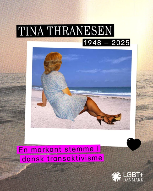En betydningsfuld aktivist for trans-rettigheder i Danmark er gået bort.

Tina Thranesen arbejdede gennem to et halvt årti utrætteligt for at bedre danske transkønnedes forhold. Og hun efterlader sig den uvurderlige Vidensbank om kønsidentitet (transviden.dk) – et omfangsrigt værk, hvor Tina Thranesen gennem 25 år nedfældede alt hvad der var værd at vide om transpersoners forhold i Danmark.

Tina Thranesen har siden 1990’erne deltaget i transfællesskaber on- og offline og hun har gennem årenes løb været aktiv i Netstrømperne, Transvestitforeningen i Danmark (TiD), Trans-Danmark og vores eget transpolitiske udvalg, da det fandtes.

Mødte man Tina Thranesen i et af det politiske udvalg eller til en generalforsamling var man sjældent i tvivl om hendes holdninger – det stærke engagement kom indimellem også med en stærk overbevisning om at have ret.

I de seneste år arbejdede hun sammen med foreningens tidligere forperson Søren Laursen i LGBT Komiteen, hvor de producerede høringssvar og andre officielle dokumenter på et højt niveau som en fintunet to mands-hær.

På hjemmesiden transviden.dk’s fødselsdag 26. oktober skrev Tina Thranesen hvert år en status for hende selv og for hjemmesiden. Pga. hendes helbred skrev hun først seneste fødselsdagstekst for et par uger siden, hvor hun bl.a erklærer, at hun gerne vil fortsætte arbejdet med vidensbanken – selvom hun vidste, at hun var alvorligt syg:

”Det glæder mig […] meget at have "haft en finger med" i samtlige forbedringer, som er sket på transområdet gennem de forudgående 25 år. […] Til sidst vil jeg udtrykke en tak til alle de mange, som har gæstet Vidensbanken, som har kontaktet mig, og som jeg har mødt. Den respons, jeg herunder har modtaget, er med til, at jeg bevarer lysten til at arbejde med Vidensbanken og med transpolitik.

Fredag den 14. marts 2025. Kærlig hilsen. Tina Thranesen.”

Æret være Tina Thranesens minde.

Læs hele mindeordet via link i bio.