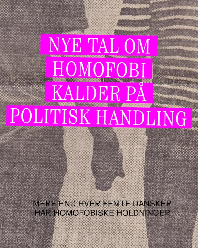 Mere end en femtedel af befolkningen mener, at sex mellem personer af samme køn er moralsk uacceptabelt – og tallene er væsentligt højere for mænd, ældre, kortuddannede, i provinsen og ikke mindst indenfor religiøse mindretal som islam, Indre Mission og Jehovas Vidner. Det viser et nyt studie fra Aalborg Universitet og Statens Seruminstitut.

Det er nedslående tal, som skal bringes ned, før homo- og biseksuelle kan leve et frit og lige liv i Danmark. Som forskerne bag undersøgelsen selv påpeger, er homofobi en betydningsfuld årsag til mistrivslen for homo- og biseksuelle.

”Hvis regeringen mente det alvorligt, da de for nylig sagde, at Danmark skal være et regnbueland, så har de chancen for at sætte handling bag ordene nu. For de her resultater kalder i den grad på politisk handling. Hvis vi skal nå i mål med at homo- og biseksuelle skal trives lige så godt som alle andre her i landet, skal homofobi bekæmpes,” siger sekretariatschef Susanne Branner Jespersen.

Regeringen bør lave an national handlingsplan mod bekæmpelse af homofobi – og som det først inkludere konkrete tiltag i den kommende LGBT+ handlingsplan.

I LGBT+ Danmark mener vi indsatsen bør følge to spor: 
* Et nationalt spor rettet mod den generelle befolkning, særligt mod mænd. Vi bakker op om forskernes forslag om bl.a. obligatorisk seksualundervisning med fokus på afstigmatisering og seksuel mangfoldighed
* Et fokuseret spor rettet mod de religiøse retninger, hvor homofobien er særligt udbredt. Vi bakker herunder op om, at de religiøse fællesskaber skal inddrages og tage aktiv del i bekæmpelsen af homofobi

Det nye studie er et stort skridt fremad, men kun et første skridt i at forstå hvordan homofobi fungerer i Danmark, og hvilke værdier der ligger bagved. Videre forskning bør også afdække sammenhængen mellem holdninger og handlinger – altså hvem begår f.eks. hadforbrydelser baseret på deres homofobi

Vi vil straks efter sommerferien gå i dialog med relevante ministre.

Læs hele vores reaktion her: https://lgbt.dk/ny-forskning-bekraefter-homofobi-er-udbredt/