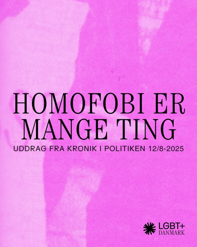 "Er det virkelig homofobi at finde sex mellem personer af samme køn moralsk uacceptabelt? Kan man nu ikke kalde homoseksuelle amoralske uden at få dette grimme mærkat ’homofob’ på sig?"
 
Det svarer vi på i vores kronik i Politiken, hvor vi også giver eksempler på, hvad homofobi kan være i dagens Danmark. Læs et uddrag fra kronikken her i opslaget og læs hele kronikken (uden betalingsmur) via link i bio.