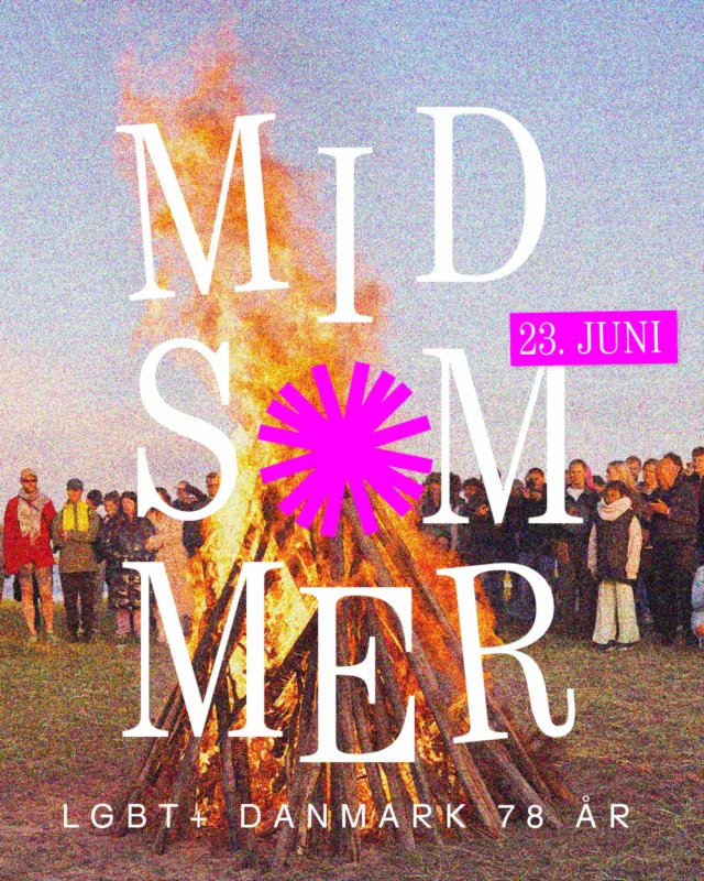 KOM MED TIL LGBT+ DANMARKS FØDSELSDAG 23. JUNI I AMAGER STRANDPARK🔥
 
Midsommerfest, fødselsdagsfejring eller Sankt Hans – kært barn har mange navne, men vigtigst af alt er, at du ved, at vi igen i år samler os den 23. juni i Amager Strandpark til fællessang, afbrænding af 'skabet' og festligheder på tværs af vores mange fællesskaber. 23. juni er det præcis 78 år siden Axel Axgil såede det frø, som i dag er blevet til vores landsforening. Og i år har vi fået ingen ringere end skuespiller @itmaybemay  til at holde båltalen.
 
Så tag dine kæreste venner, partner(e) eller familiemedlemmer under armen, medbring et picnictæppe, og fejr midsommeren og 78 års queerkamp sammen med os.❤️

Læs mere om og tilmeld dig midsommerfesten via linket i bio.