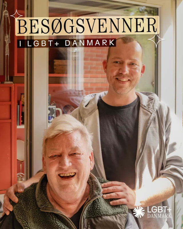 “Jeg håbede at få en ny god ven, og det gjorde jeg.”

For ældre bøsser, lesbiske, transkønnede og biseksuelle kan ensomhed ramme særligt hårdt. Mange står uden de klassiske sociale netværk som familie, børn og børnebørn, og samtidig kan vennekredsen være blevet markant mindre med tiden - særligt set i lyset af det tomrum, som Aids-epidemien har skabt.

Derfor har vi skabt besøgstjenesten Besøgsvennerne. Her matches yngre og ældre (65+) LGBT+ personer, som mødes om alt fra kaffe og hverdagssnak til fælles oplevelser og livshistorier. Et af besøgsvenneparrene er Kim og Rasmus.

Læs mere om Kim og Rasmus og Besøgsvennerne via linket i bio. ⁠

📸: @birk_thomassen